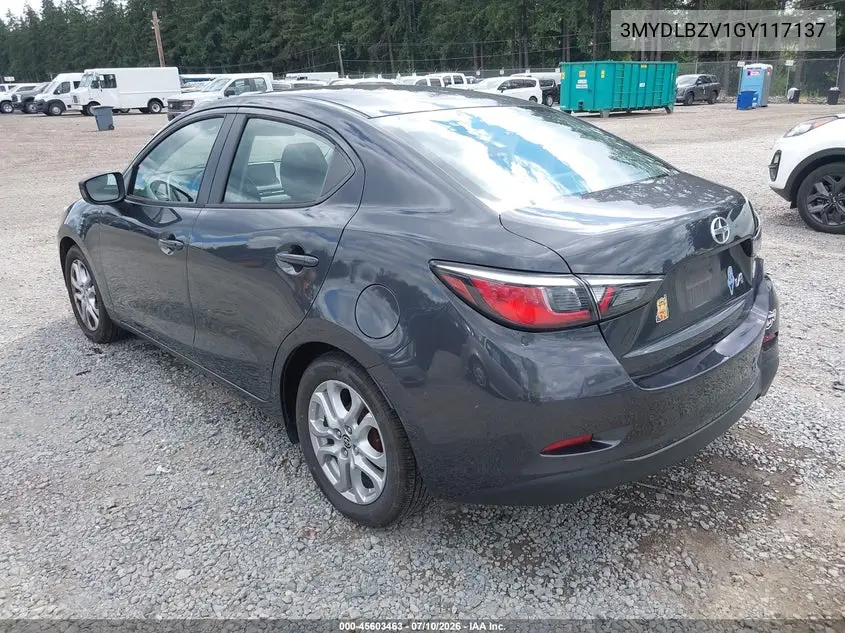 2016 Scion Ia VIN: 3MYDLBZV1GY117137 Lot: 45603463