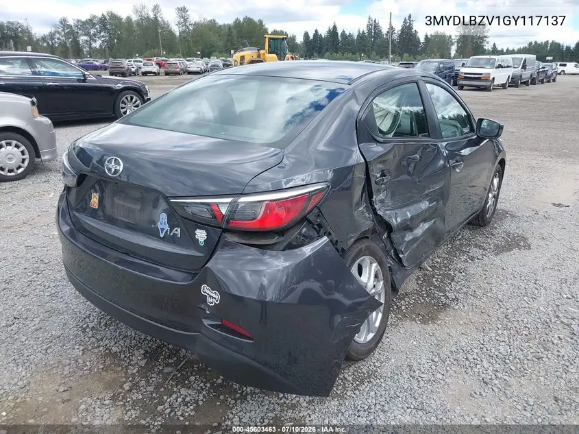 2016 Scion Ia VIN: 3MYDLBZV1GY117137 Lot: 45603463