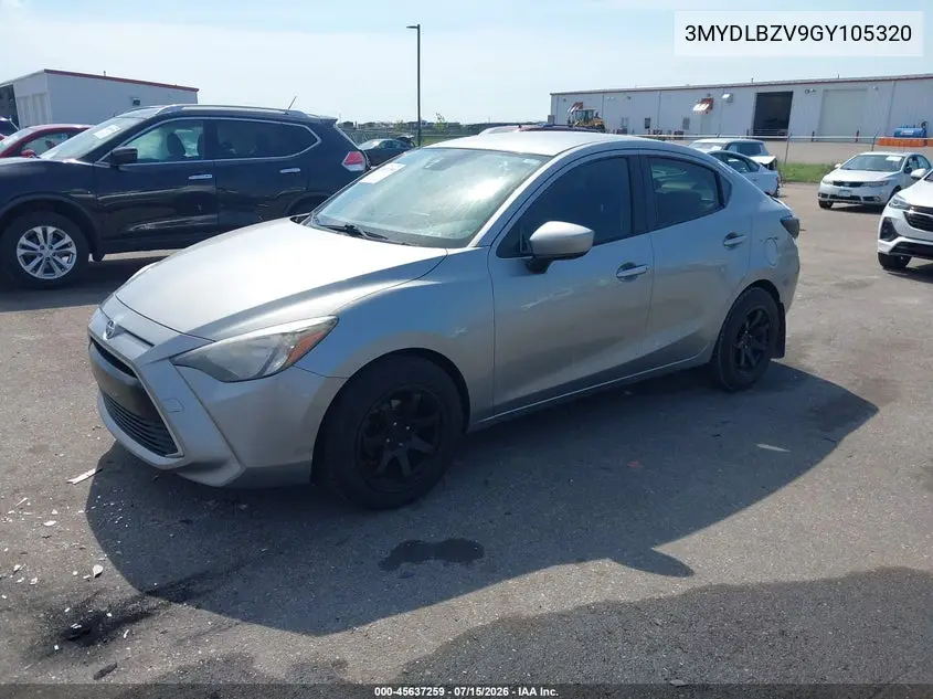 2016 Scion Ia VIN: 3MYDLBZV9GY105320 Lot: 45637259