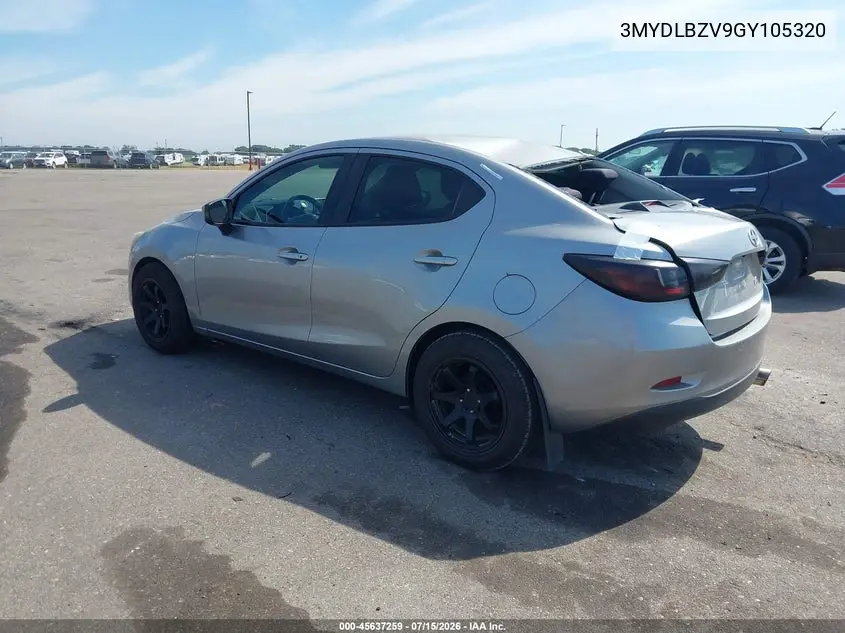 2016 Scion Ia VIN: 3MYDLBZV9GY105320 Lot: 45637259