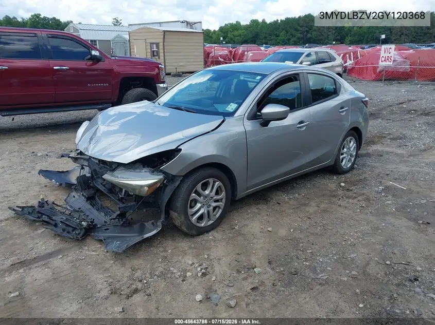 2016 Scion Ia VIN: 3MYDLBZV2GY120368 Lot: 45643786