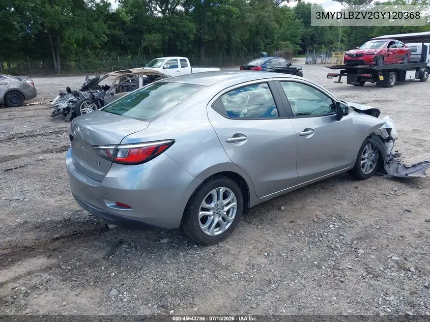 2016 Scion Ia VIN: 3MYDLBZV2GY120368 Lot: 45643786