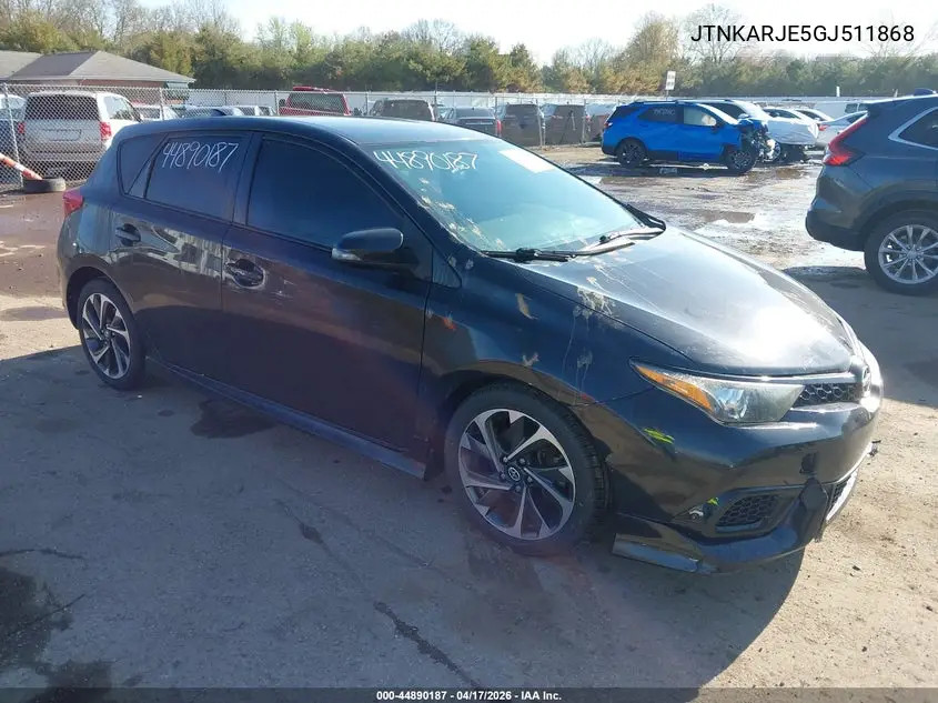 2016 Scion Im VIN: JTNKARJE5GJ511868 Lot: 44890187