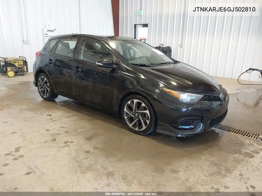 2016 Scion Im VIN: JTNKARJE6GJ502810 Lot: 45089762