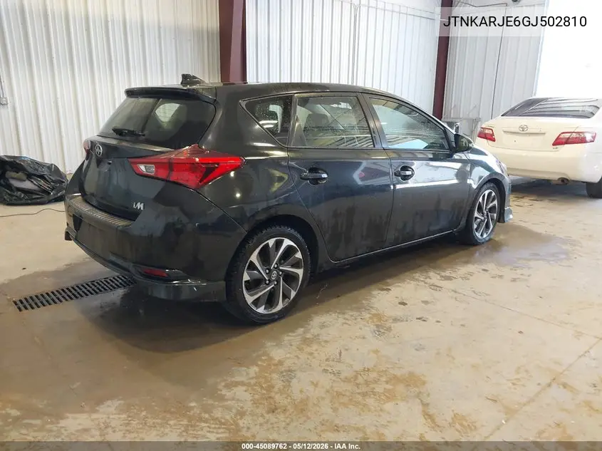 2016 Scion Im VIN: JTNKARJE6GJ502810 Lot: 45089762