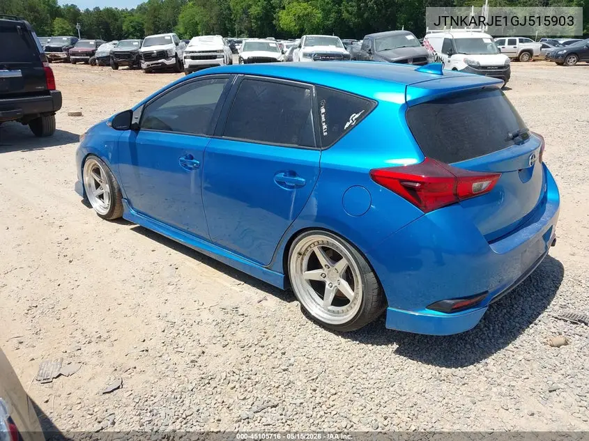 2016 Scion Im VIN: JTNKARJE1GJ515903 Lot: 45105716