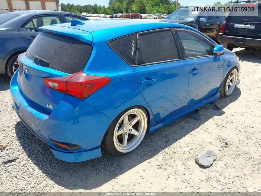 2016 Scion Im VIN: JTNKARJE1GJ515903 Lot: 45105716