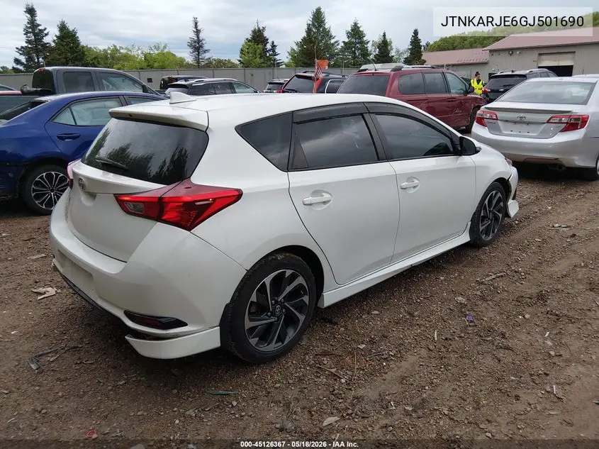 2016 Scion Im VIN: JTNKARJE6GJ501690 Lot: 45126367