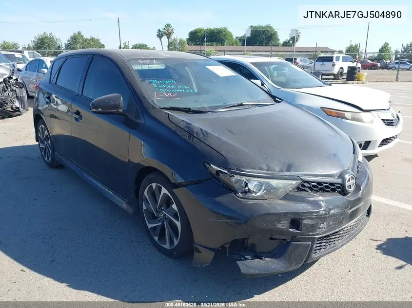 2016 Scion Im VIN: JTNKARJE7GJ504890 Lot: 45163626
