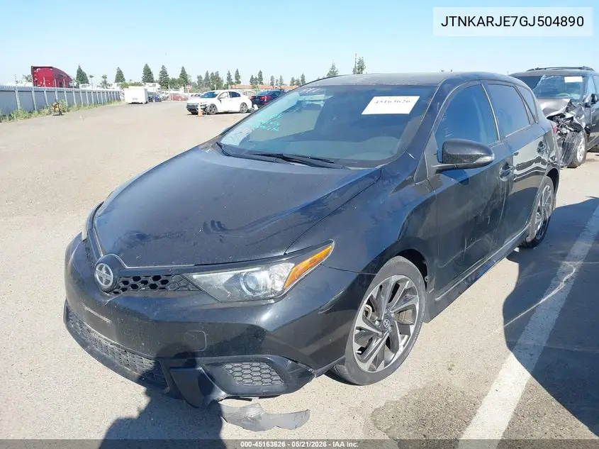 2016 Scion Im VIN: JTNKARJE7GJ504890 Lot: 45163626