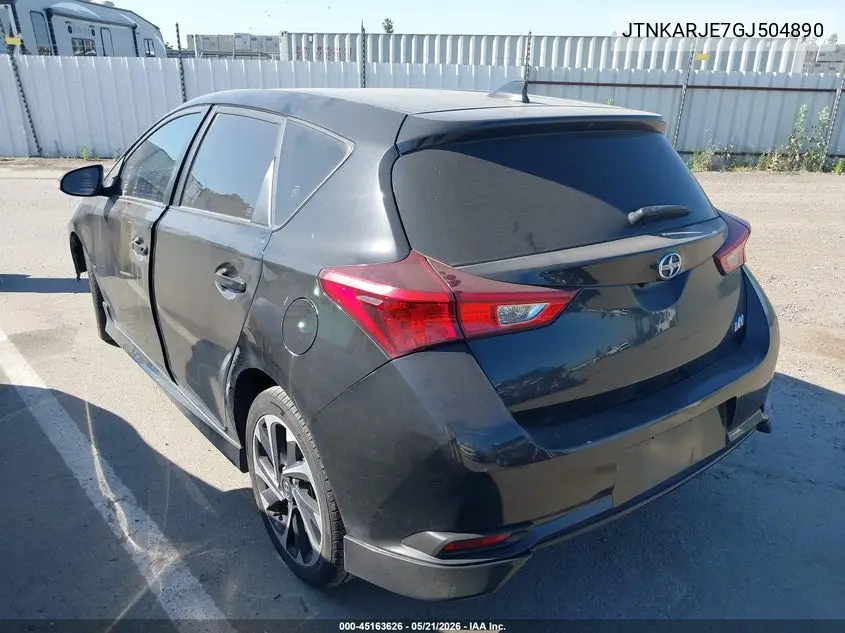 2016 Scion Im VIN: JTNKARJE7GJ504890 Lot: 45163626