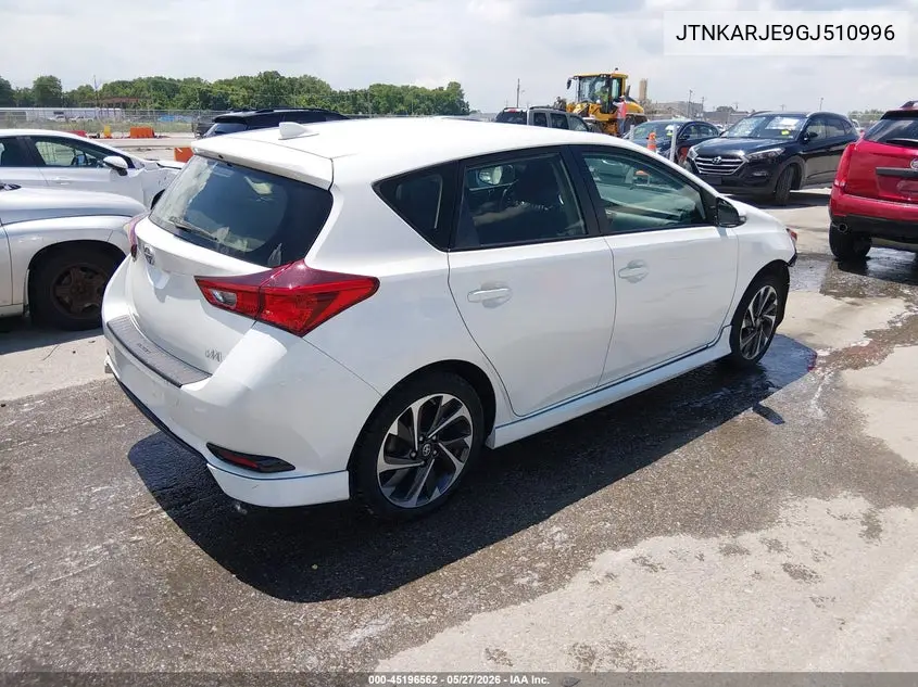 2016 Scion Im VIN: JTNKARJE9GJ510996 Lot: 45196562