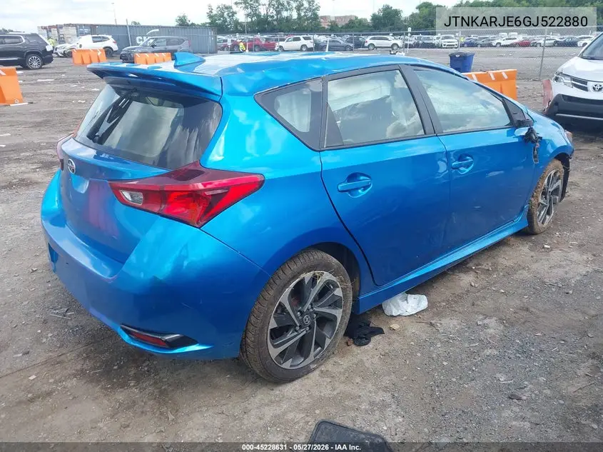 2016 Scion Im VIN: JTNKARJE6GJ522880 Lot: 45228631