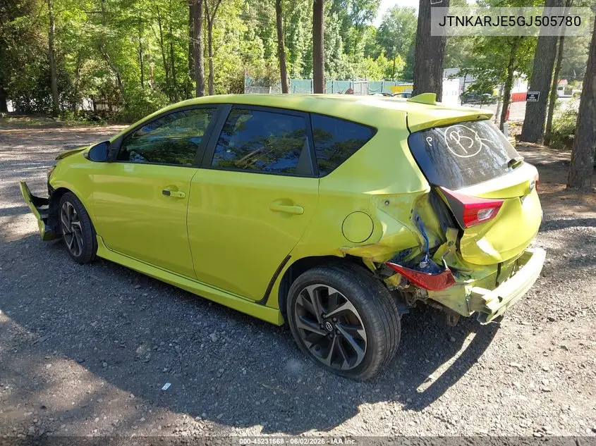 2016 Scion Im VIN: JTNKARJE5GJ505780 Lot: 45231668