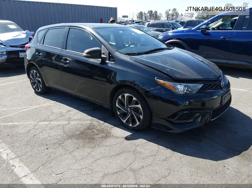 2016 Scion Im VIN: JTNKARJE4GJ508508 Lot: 45351273