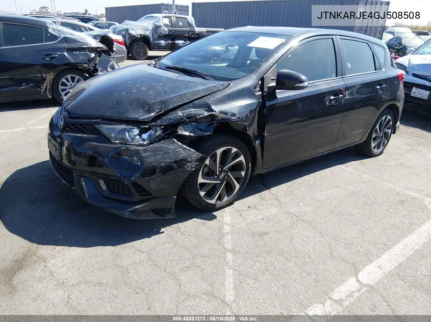 2016 Scion Im VIN: JTNKARJE4GJ508508 Lot: 45351273