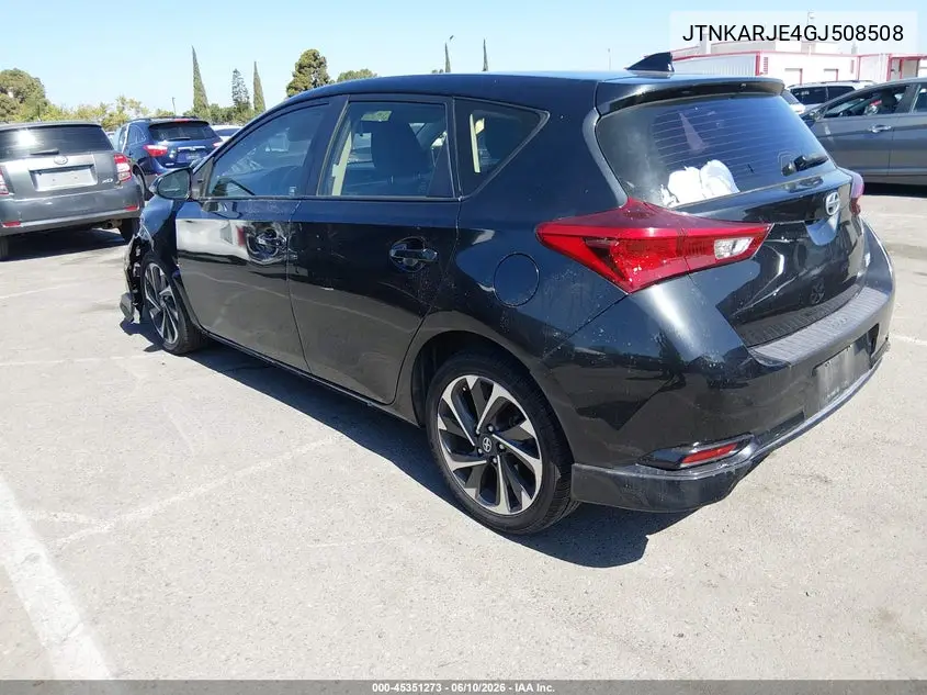 2016 Scion Im VIN: JTNKARJE4GJ508508 Lot: 45351273
