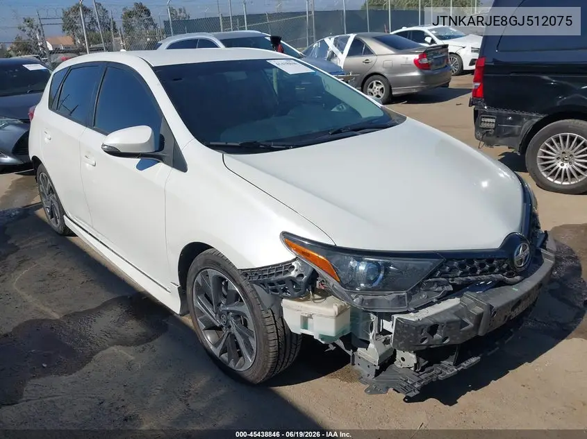 2016 Scion Im VIN: JTNKARJE8GJ512075 Lot: 45438846