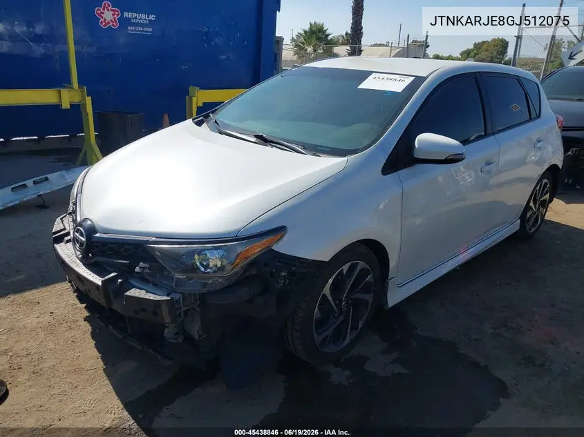 2016 Scion Im VIN: JTNKARJE8GJ512075 Lot: 45438846