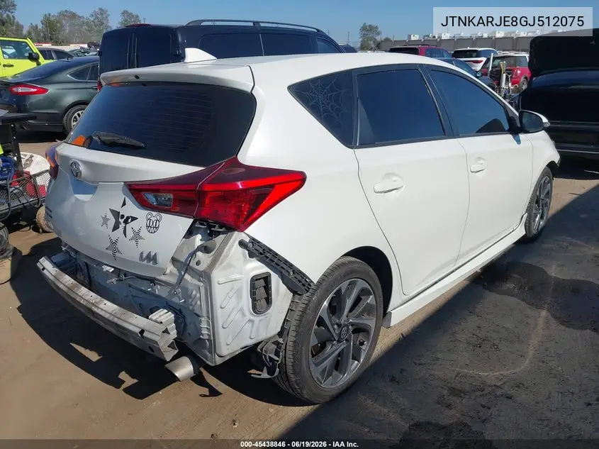 2016 Scion Im VIN: JTNKARJE8GJ512075 Lot: 45438846