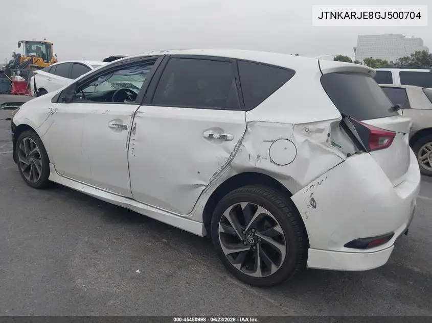 2016 Scion Im VIN: JTNKARJE8GJ500704 Lot: 45450998
