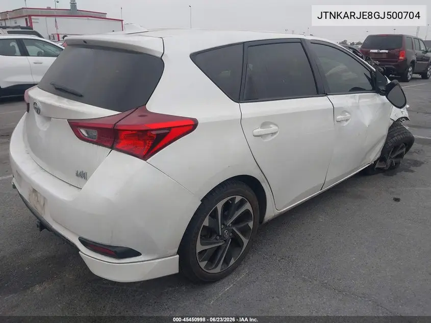 2016 Scion Im VIN: JTNKARJE8GJ500704 Lot: 45450998