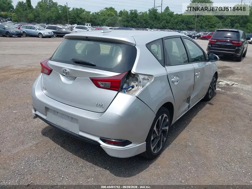 2016 Scion Im VIN: JTNKARJE7GJ518448 Lot: 45491752