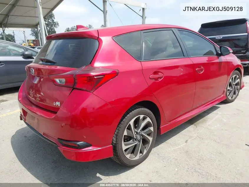 2016 Scion Im VIN: JTNKARJEXGJ509128 Lot: 45527776