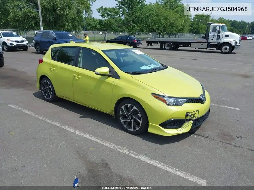 2016 Scion Im VIN: JTNKARJE7GJ504968 Lot: 45542960
