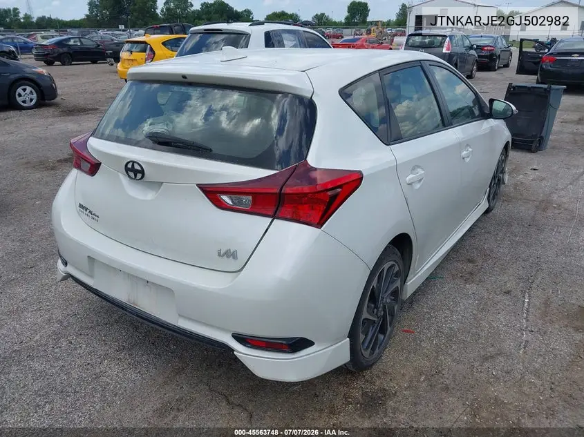 2016 Scion Im VIN: JTNKARJE2GJ502982 Lot: 45563748