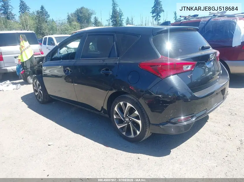 2016 Scion Im VIN: JTNKARJE8GJ518684 Lot: 45597957