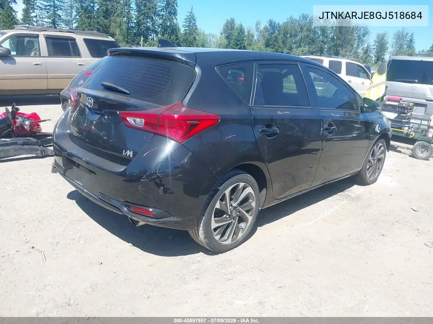2016 Scion Im VIN: JTNKARJE8GJ518684 Lot: 45597957