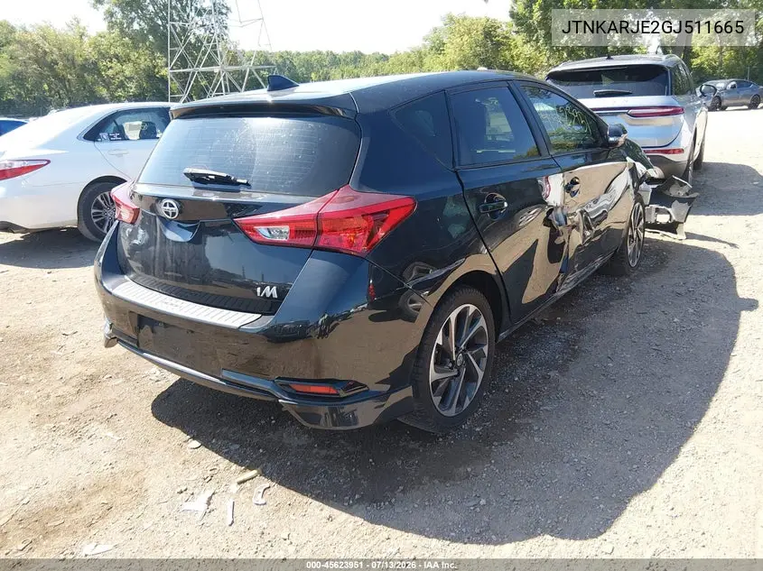 2016 Scion Im VIN: JTNKARJE2GJ511665 Lot: 45623951