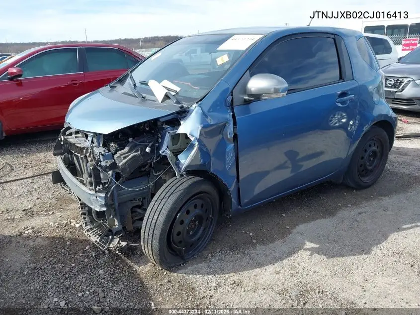 2012 Scion Iq VIN: JTNJJXB02CJ016413 Lot: 44373234
