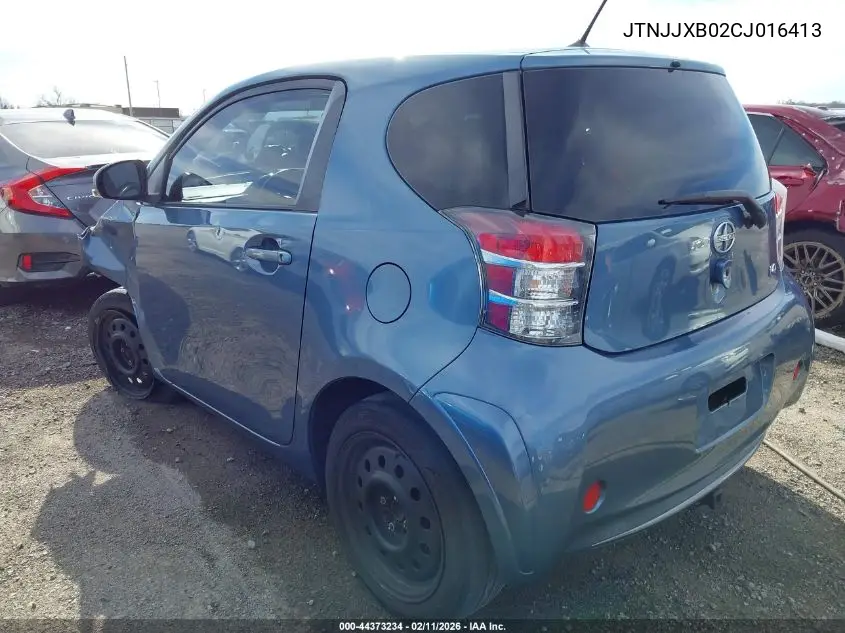 2012 Scion Iq VIN: JTNJJXB02CJ016413 Lot: 44373234