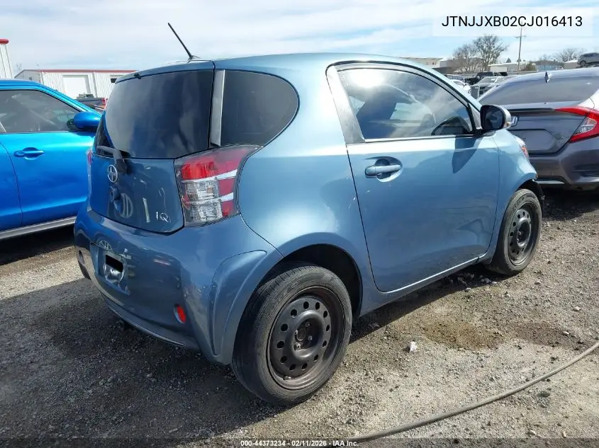 2012 Scion Iq VIN: JTNJJXB02CJ016413 Lot: 44373234