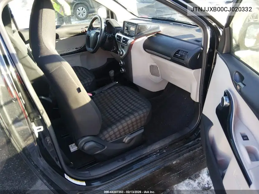 2012 Scion Iq VIN: JTNJJXB00CJ020332 Lot: 44387353