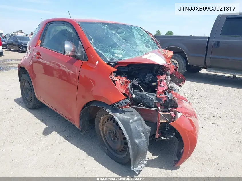 2012 Scion Iq VIN: JTNJJXB09CJ021317 Lot: 44839964