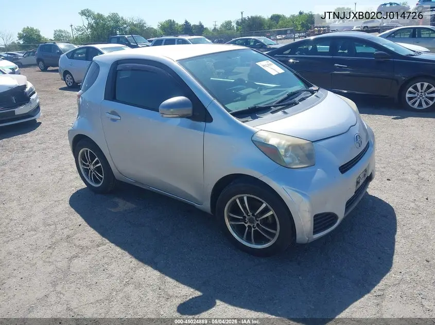 2012 Scion Iq VIN: JTNJJXB02CJ014726 Lot: 45024889