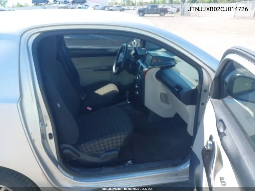 2012 Scion Iq VIN: JTNJJXB02CJ014726 Lot: 45024889
