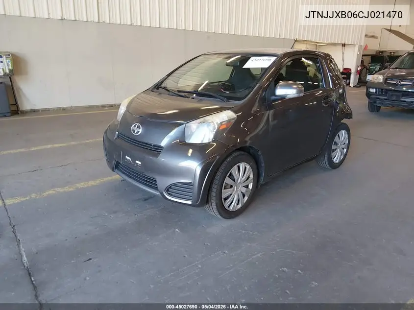 2012 Scion Iq VIN: JTNJJXB06CJ021470 Lot: 45027690