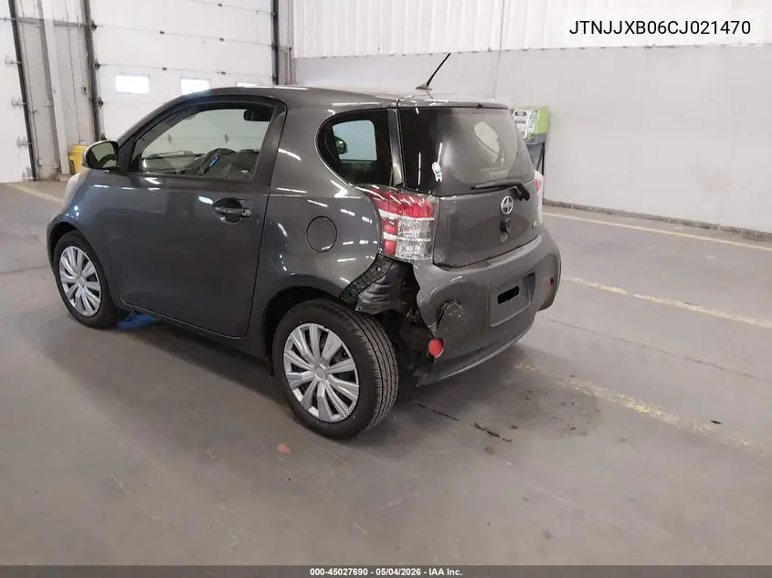 2012 Scion Iq VIN: JTNJJXB06CJ021470 Lot: 45027690