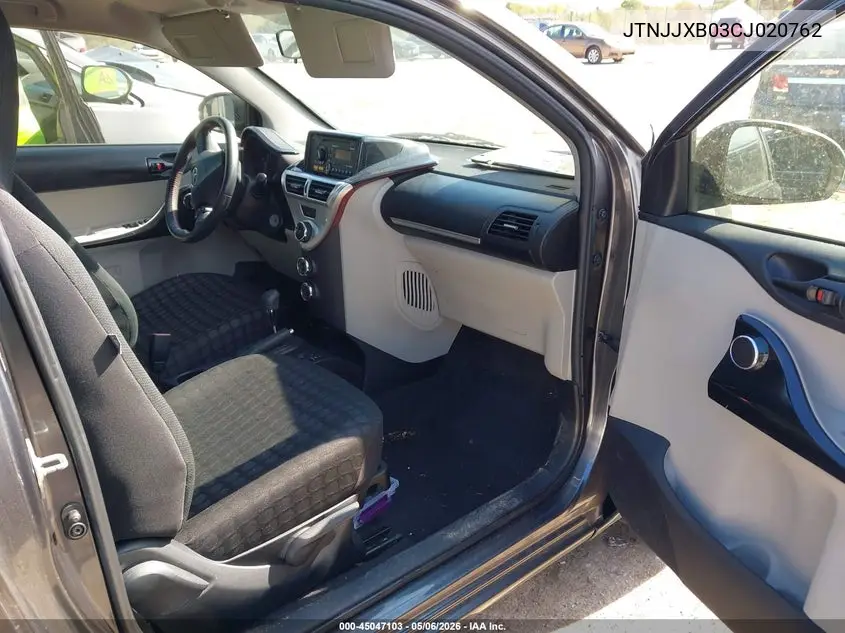 2012 Scion Iq VIN: JTNJJXB03CJ020762 Lot: 45047103