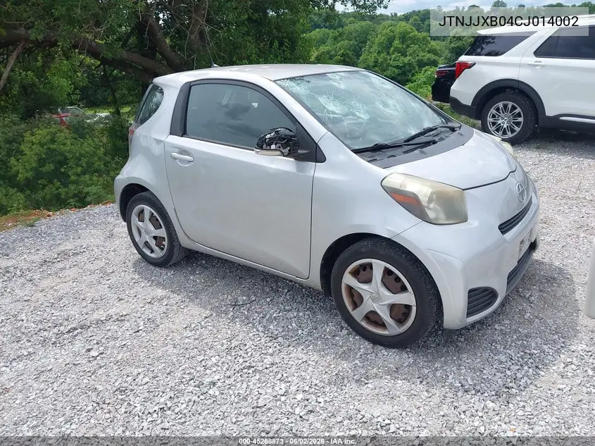 2012 Scion Iq VIN: JTNJJXB04CJ014002 Lot: 45268873