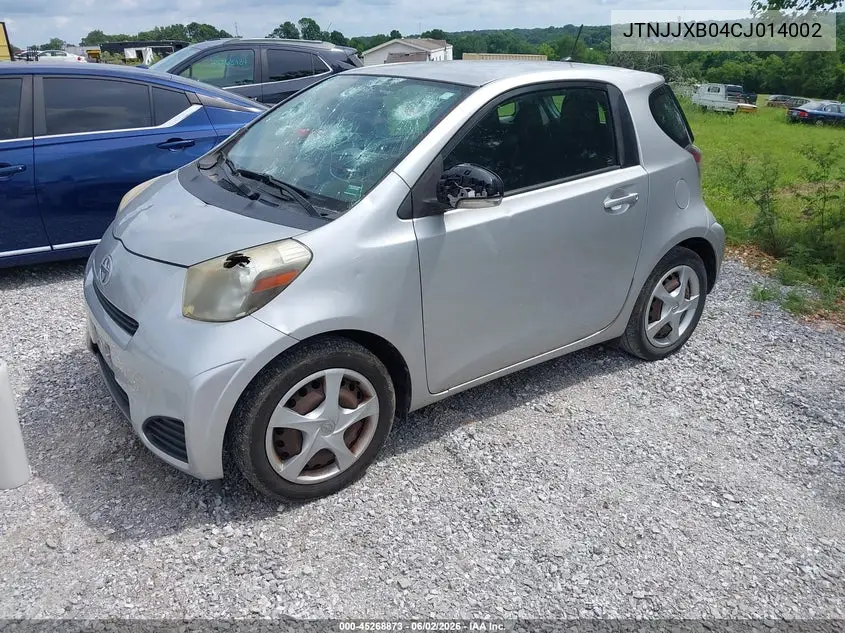 2012 Scion Iq VIN: JTNJJXB04CJ014002 Lot: 45268873