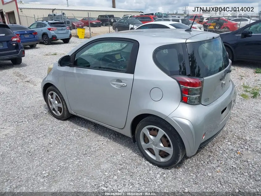 2012 Scion Iq VIN: JTNJJXB04CJ014002 Lot: 45268873