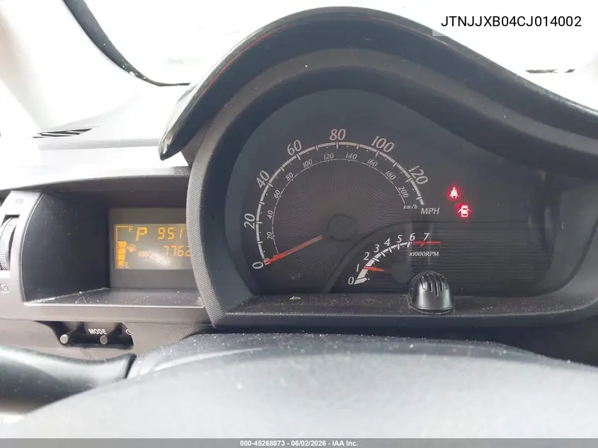 2012 Scion Iq VIN: JTNJJXB04CJ014002 Lot: 45268873
