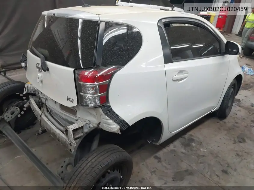 2012 Scion Iq VIN: JTNJJXB02CJ020459 Lot: 45630331