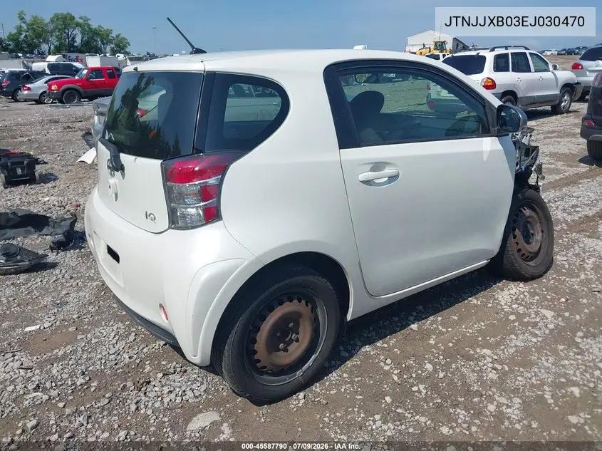 2014 Scion Iq VIN: JTNJJXB03EJ030470 Lot: 45587790