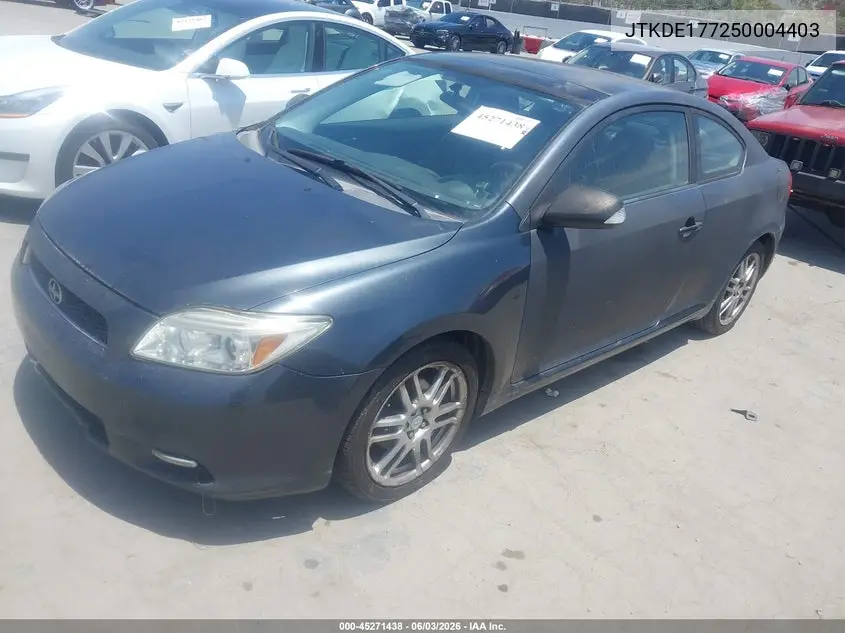 2005 Scion Tc VIN: JTKDE177250004403 Lot: 45271438